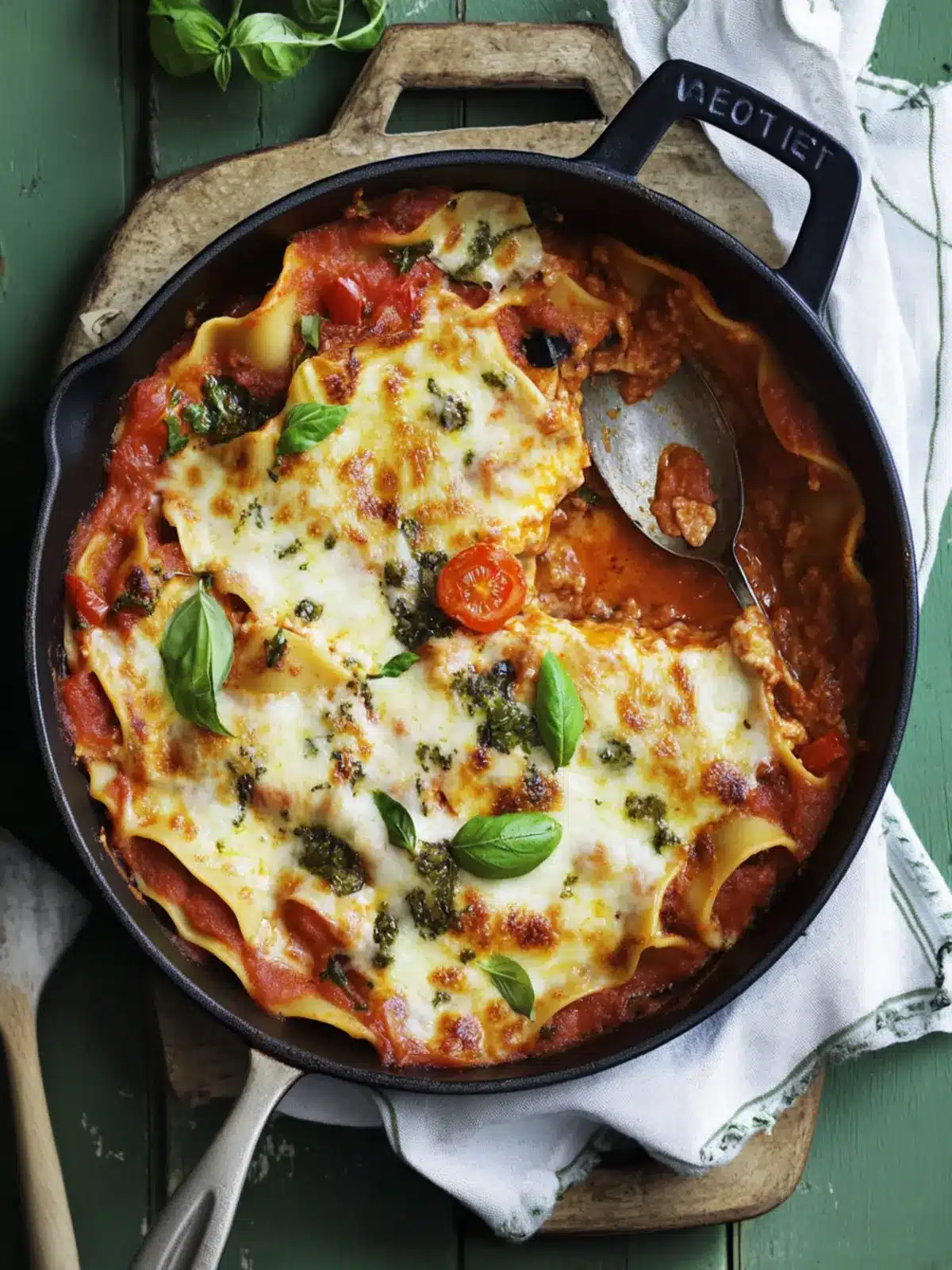 Creamy Tomato Skillet Lasagna: Easy Comfort in One Pan 2 Creamy Tomato Skillet Lasagna