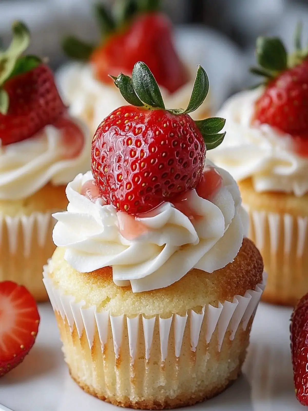 Delicious Strawberry Shortcake Cupcakes for Sweet Summer Bliss 3 Strawberry Shortcake Cupcakes