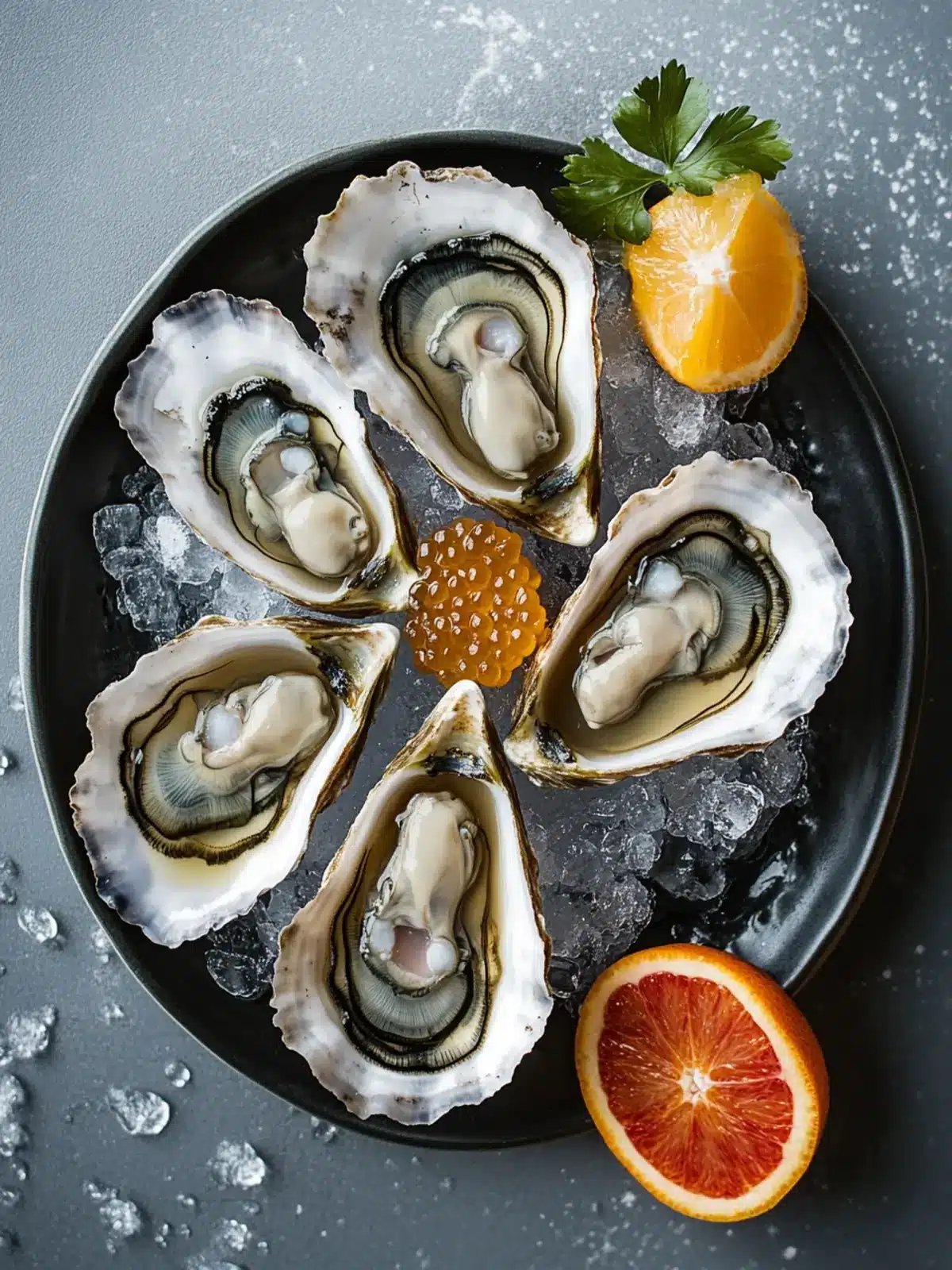Fresh Oysters with Ponzu Jelly & Orange for Effortless Elegance 4 Fresh Oysters, Ponzu Jelly & Orange