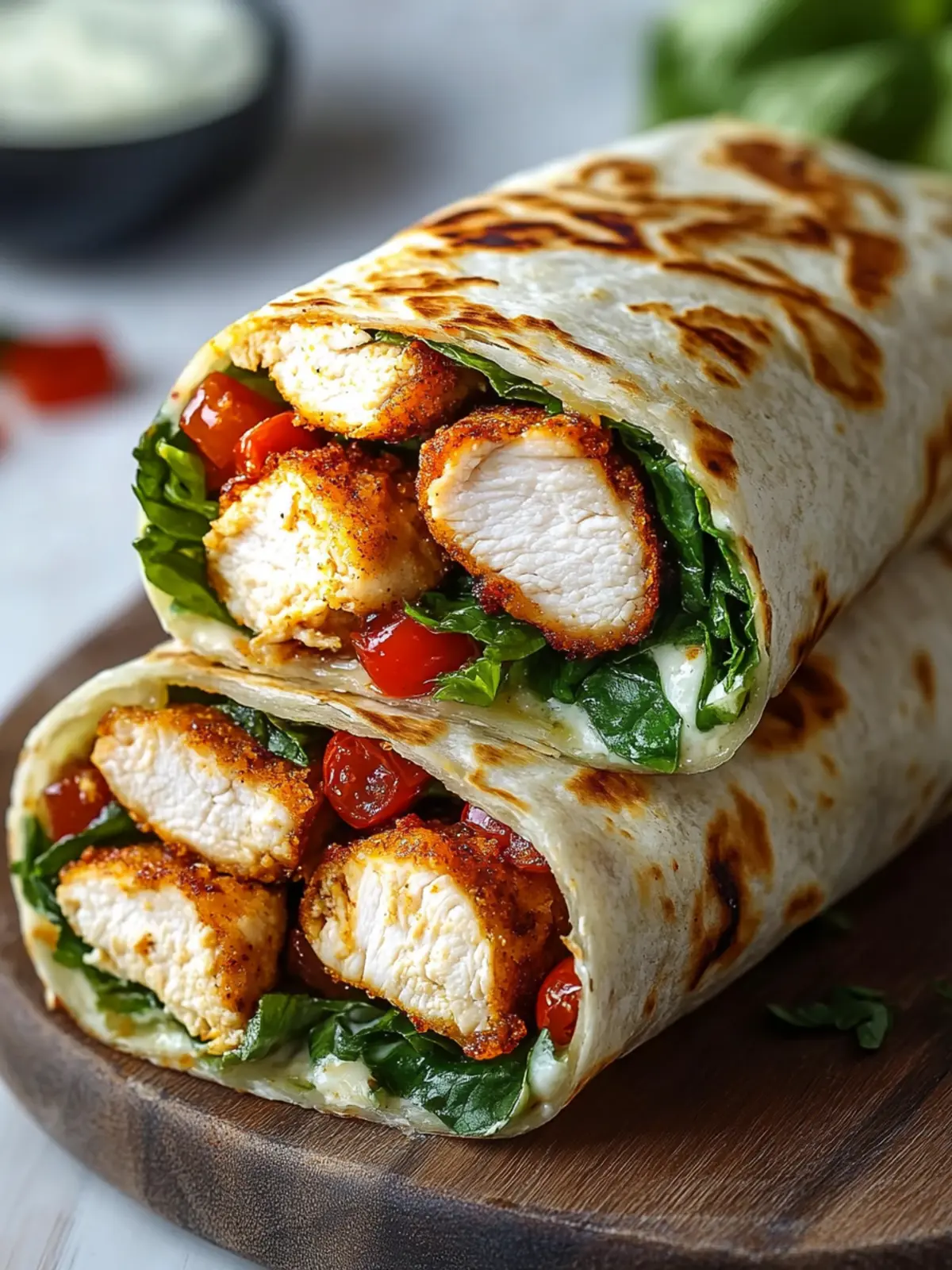 Crispy Air Fryer Chicken & Mozzarella Wraps in 25 Minutes 4 Crispy Air Fryer Chicken & Mozzarella Wraps: Quick & Easy Dinner