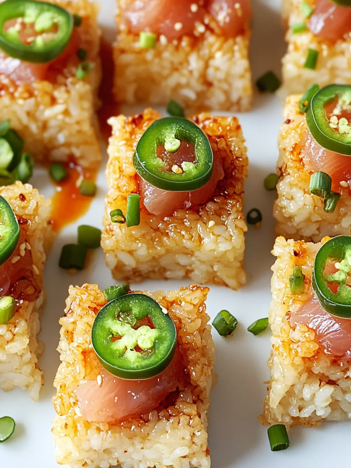 Spicy Tuna Crispy Rice Squares: The Perfect Party Snack 3 Spicy Tuna Crispy Rice Squares