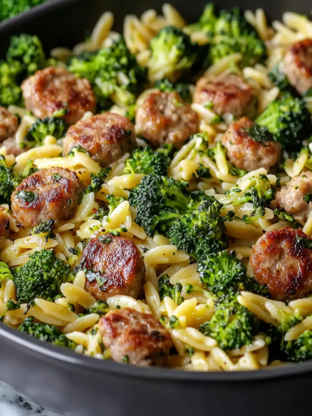 Savory Sausage Broccoli Orzo in Just 25 Minutes 3 Sausage Broccoli Orzo