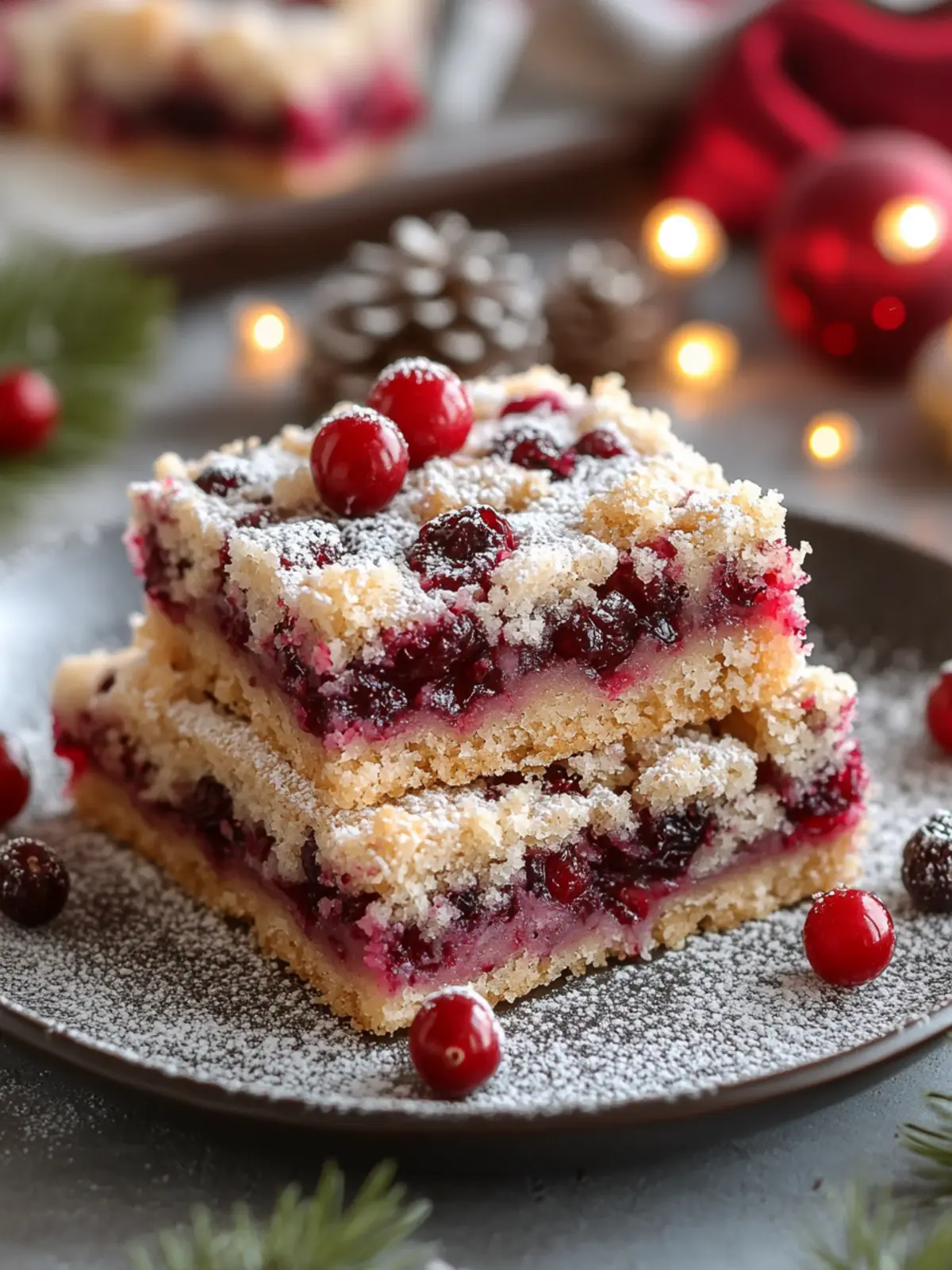 Moist Christmas Cranberry Bars to Brighten Your Holidays 2 Moist Christmas Cranberry Bars