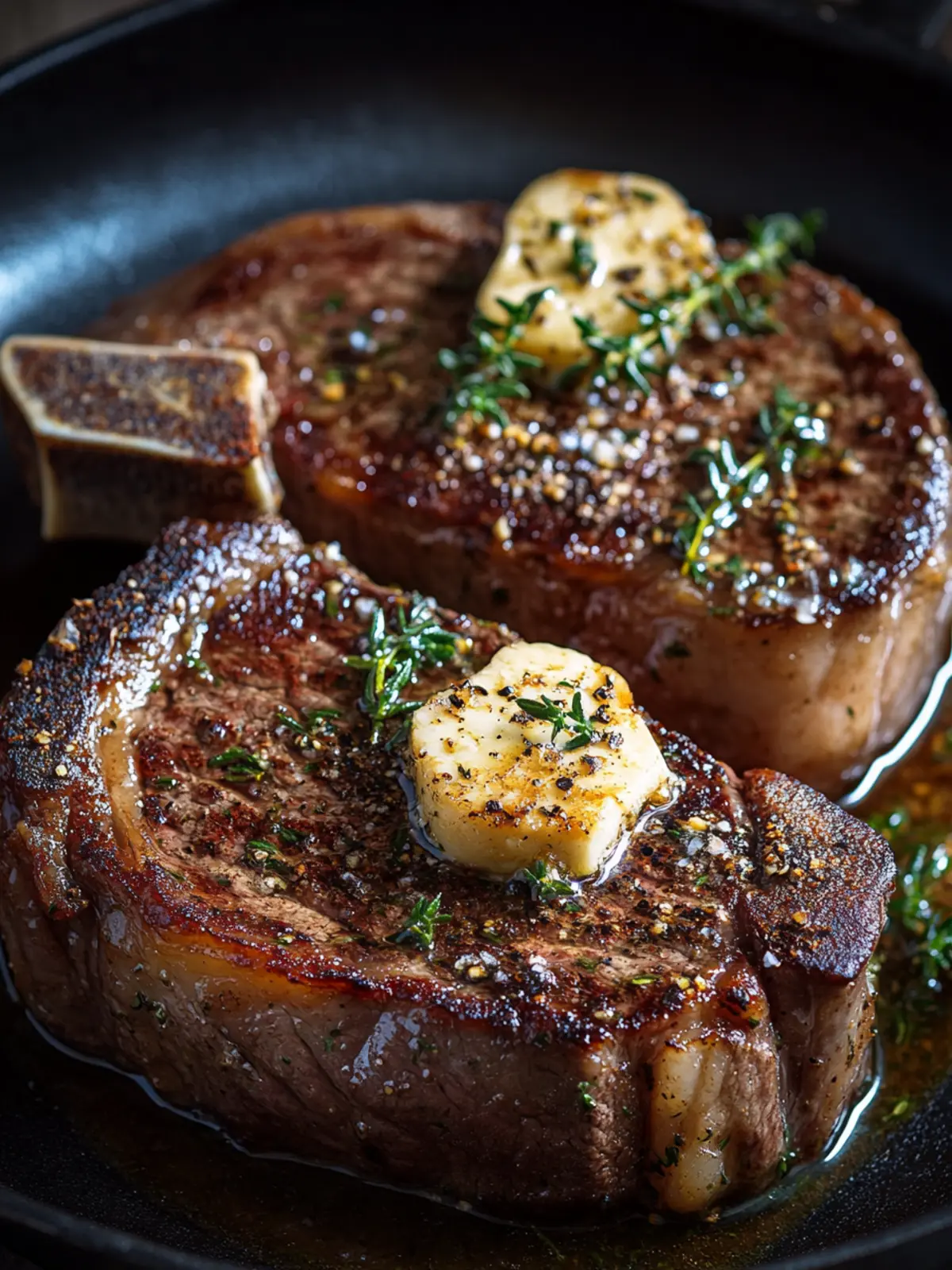Savor Butter-Basted Steak with Thyme in Just 20 Minutes 4 Butter-Basted Steak with Thyme