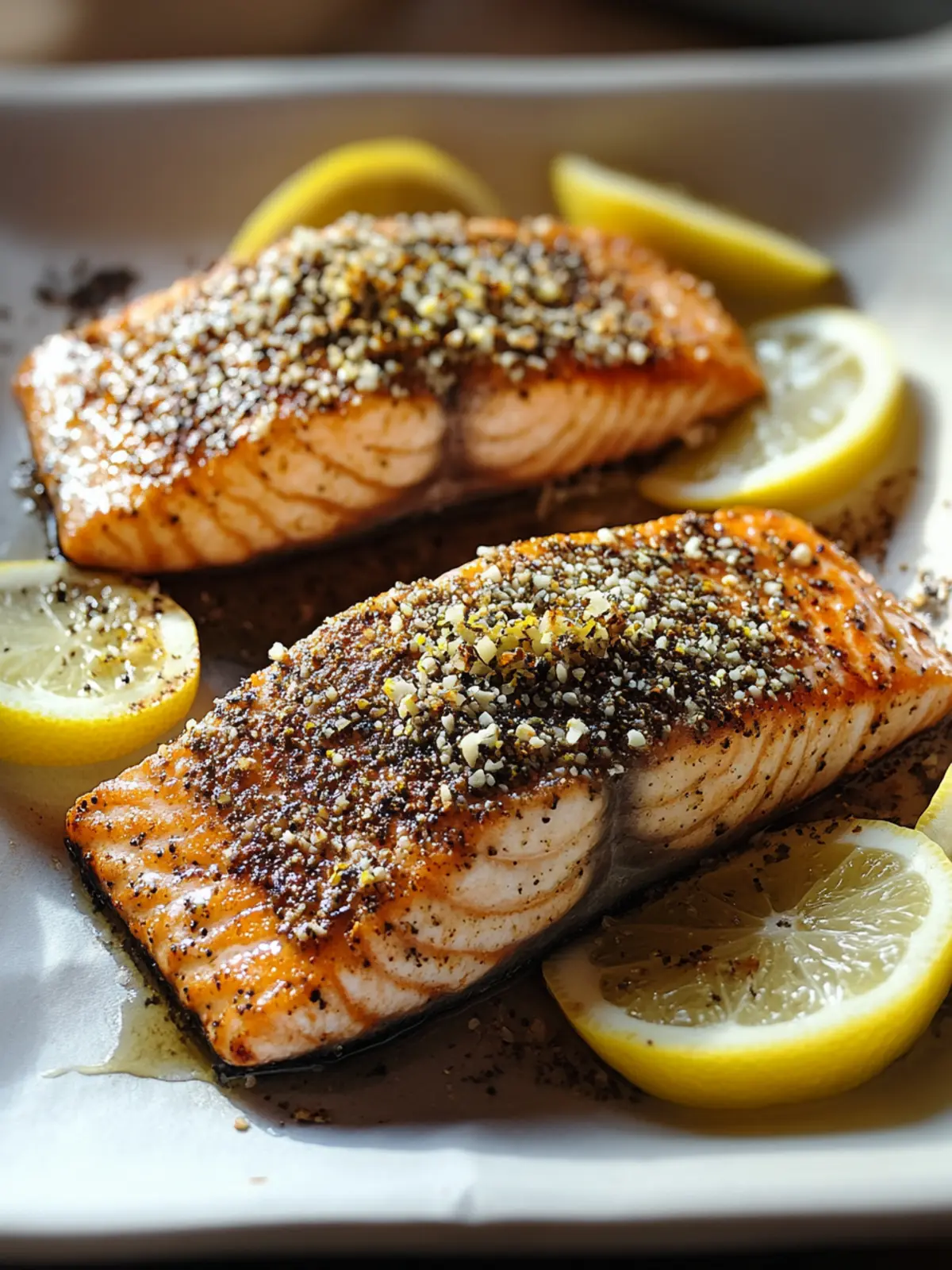 Za atar Roasted Salmon with Lemon: A Quick Flavor Explosion 3 Za atar Roasted Salmon with Lemon
