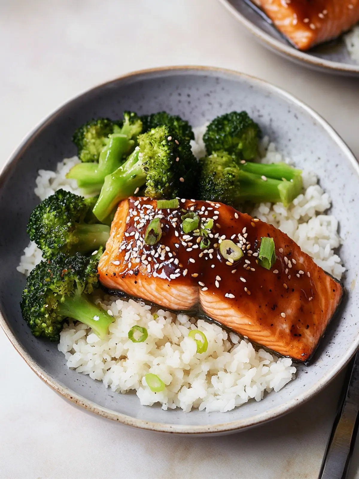 Hoisin-Glazed Salmon with Broccoli and Sesame Rice Magic 4 Hoisin-Glazed Salmon with Broccoli and Sesame Rice