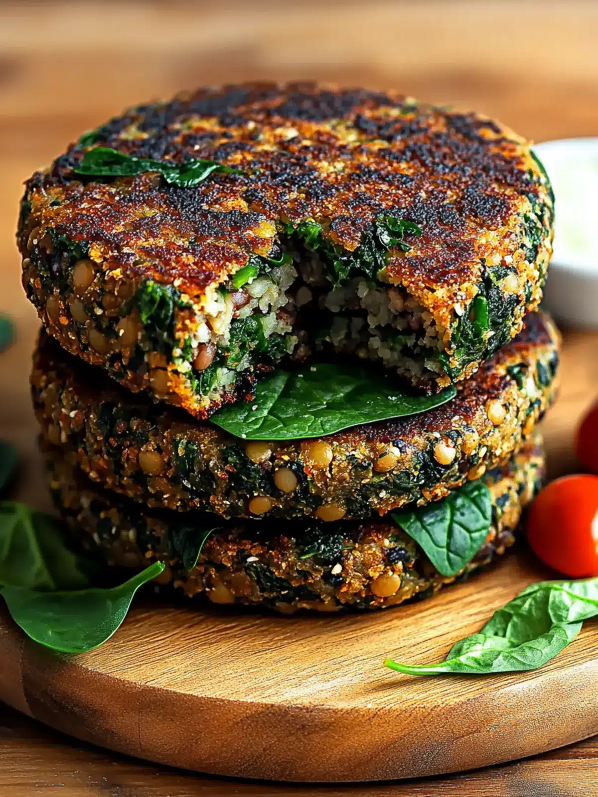 Delicious Spinach and Lentil Burgers for a Hearty Meal 2 Spinach and Lentil Burgers
