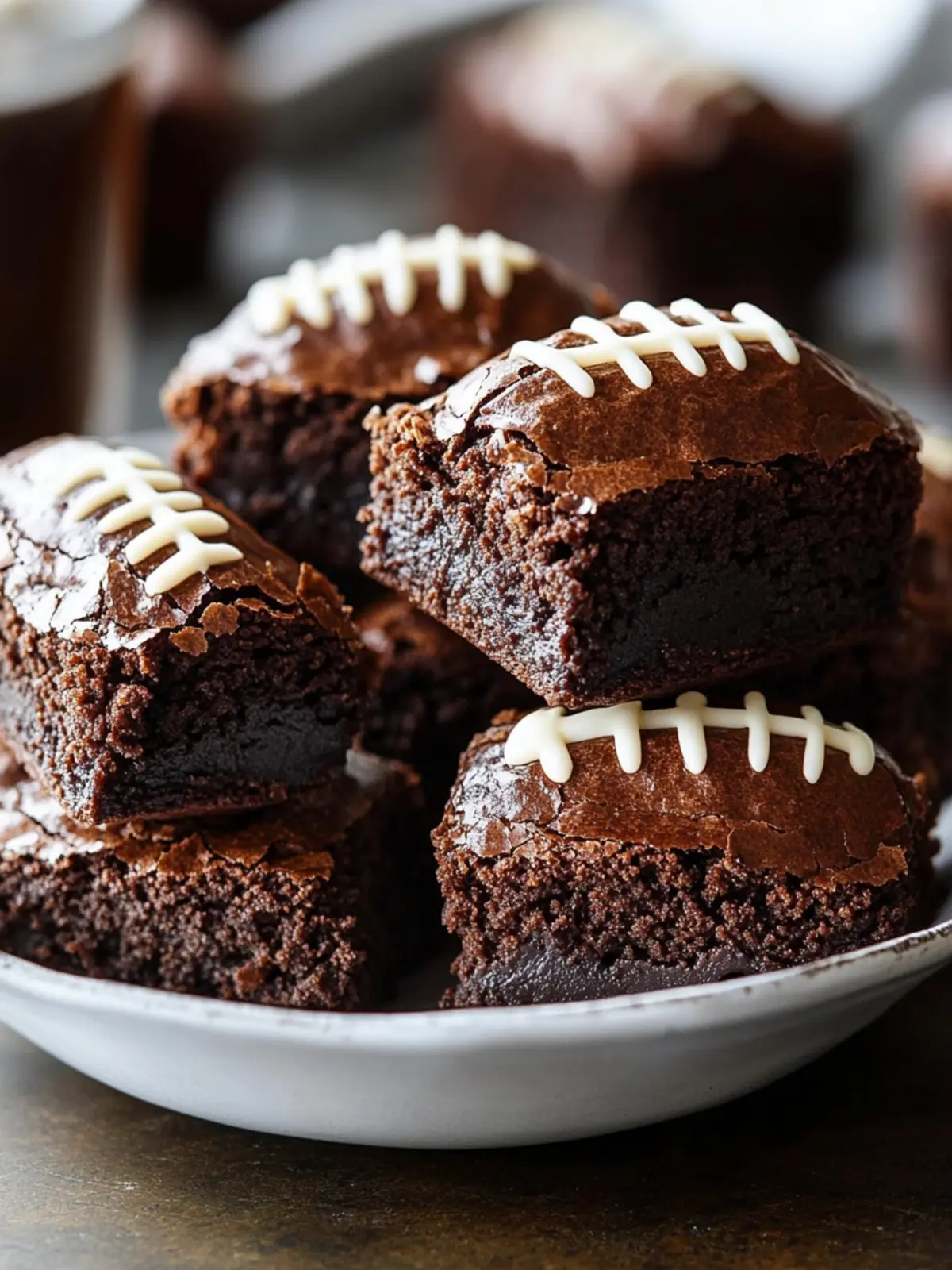 Fudgy Football Brownies for Your Ultimate Game Day Celebration 2 Football Brownies